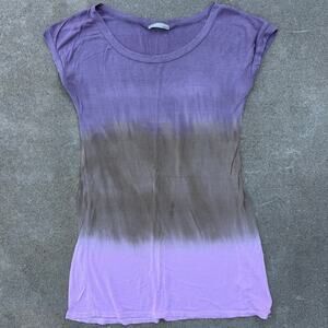 Fire Los Angeles Ombre Tunic Top - Lavender Gray‎ - M